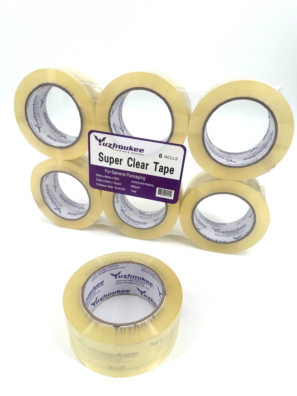 Clear Tapes Carton Sealing36 Rolls 110 Yards 2 inch 2 Mil Crystal  Super sticky