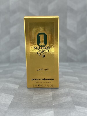 Mini 1 Million Golden Oud  by Paco Rabanne 0.17 oz  Brand New In Box