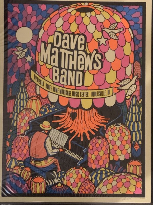 Dave Matthews Band Night 1 Poster Noblesville Indiana 6/28/19 Methane
