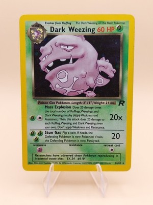 Dark Weezing Holo Rare Team Rocket 14/82 Pokemon - WOTC 1999