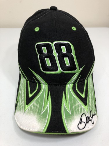 Dale Earnhardt Jr 88 Black Neon Green OSFA Hat Men's NASCAR Racing Adjustable