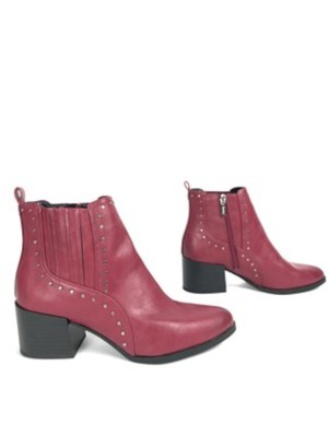 

SAM EDELMAN Женские красные ботильоны Jenna с миндалевидным носком и заклепками, размер, Красный, JENNA
