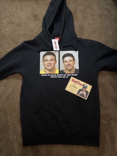 Full Send steve will do it Mugshot hoodie Ultra Rare Size S