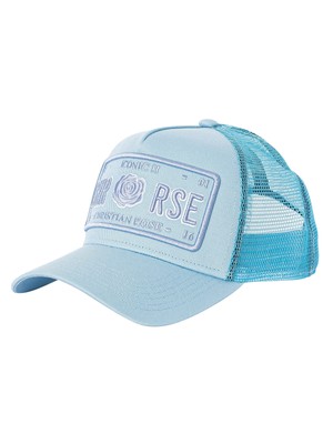 

Мужская кепка дальнобойщика Christian Rose Iconic II Plate, синяя, Синий, ICONICIIPLATE-ICEBLUE