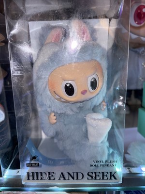 POP MART LABUBU Hide and Seek Series – Blue Bunny Plush Doll