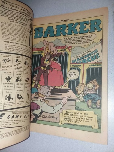 THE BARKER #7 QUALITY comics 1948 KLAUS NORDLING ART golden age clown humor kids