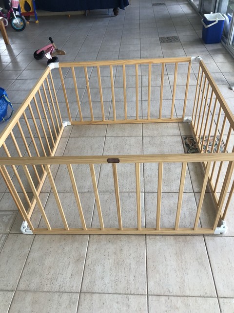 wooden playpen baby bunting