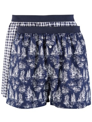 

CLUBROOM Intimates 2 Pack Navy Boxers Underwear, 100131925