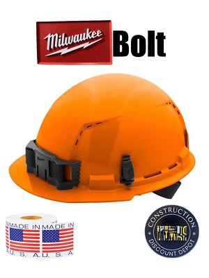 Milwaukee 48-73-1212 Orange Type 1 Class C VENTED Hard Hat 4 Point Ratcheting