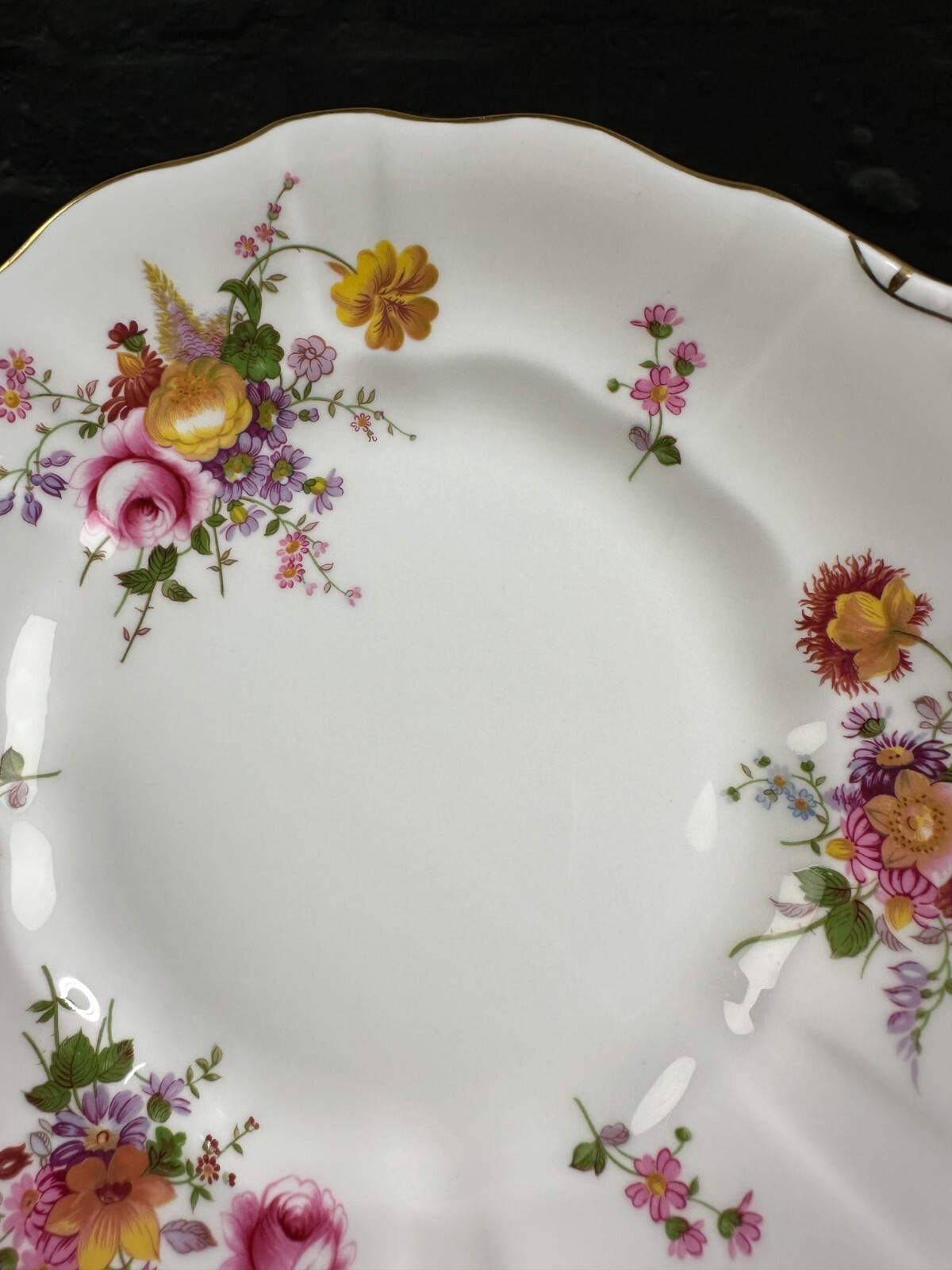 Royal Crown Derby Derby Posies Eared Cake / Bread Plate 10" Wide 1977 XL 2nd