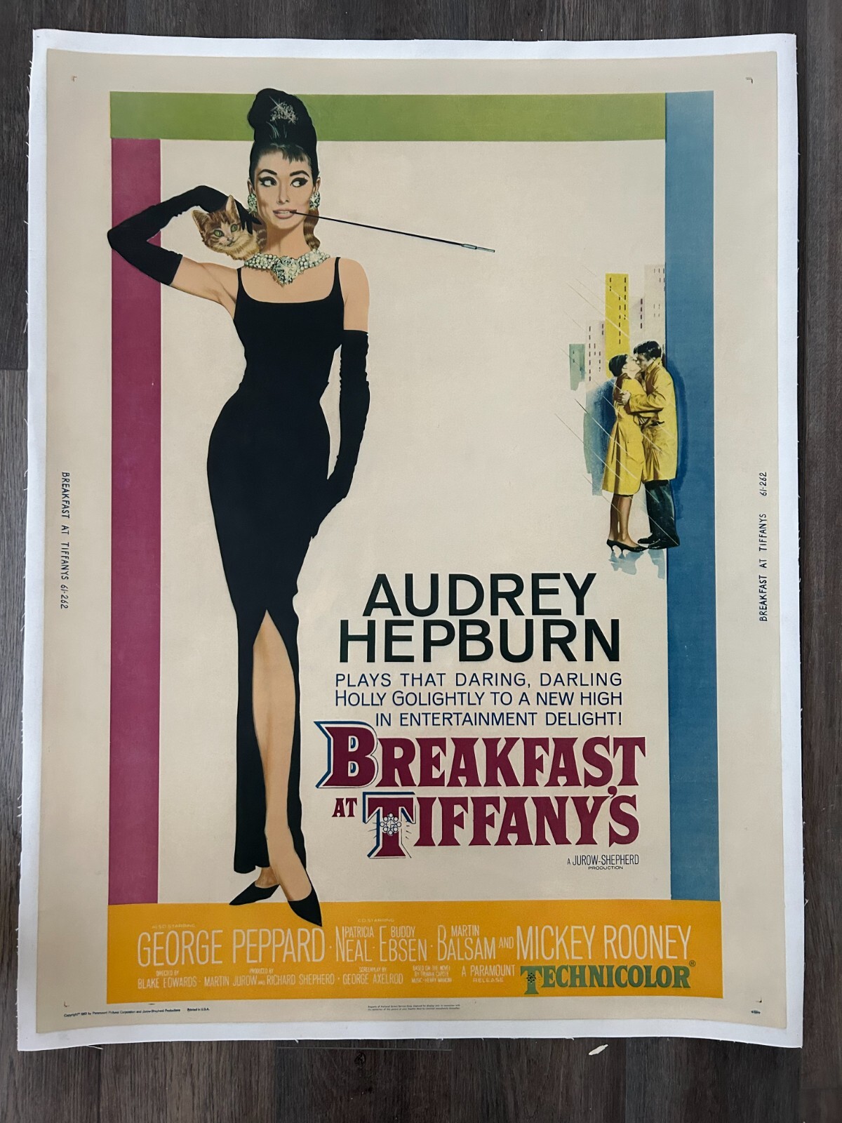 Breakfast at Tiffany's ORIGINAL 30X40 POSTER SUPER RARE SIZE