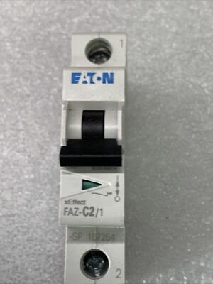 New Eaton FAZ-C2/1-NA-SP Miniature Circuit Breaker 1P C-Curve 2A 277VAC