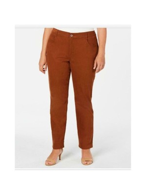 

СТИЛЬ И КОМПАНИЯ Женские коричневые джинсы Curvy прямого кроя Размер, Коричневый, 53566RP819