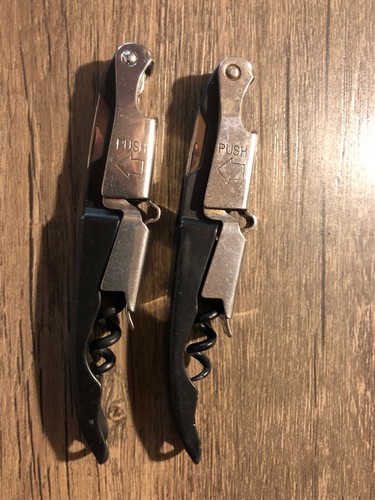 Lot Of 2 Waiters Corkscrew Authentic Houdini Wine Key Wine Openers