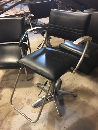 Vtg Lot Beauty Barber Salon Furniture (Hydraulic Washing Chairs Utility Cabinet)