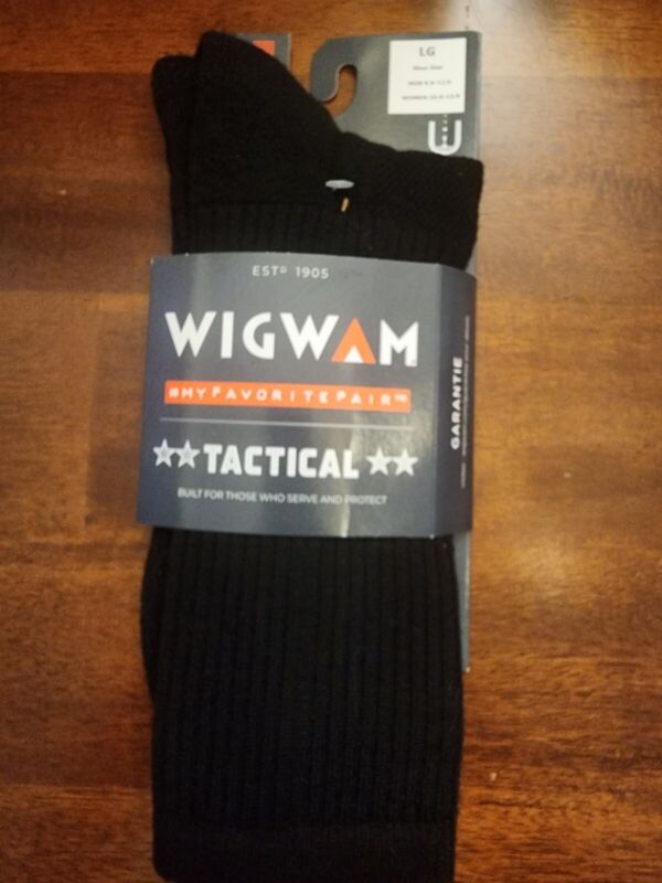 Nwt Wigwam Military Tactical Boot Socks Size Large Black
