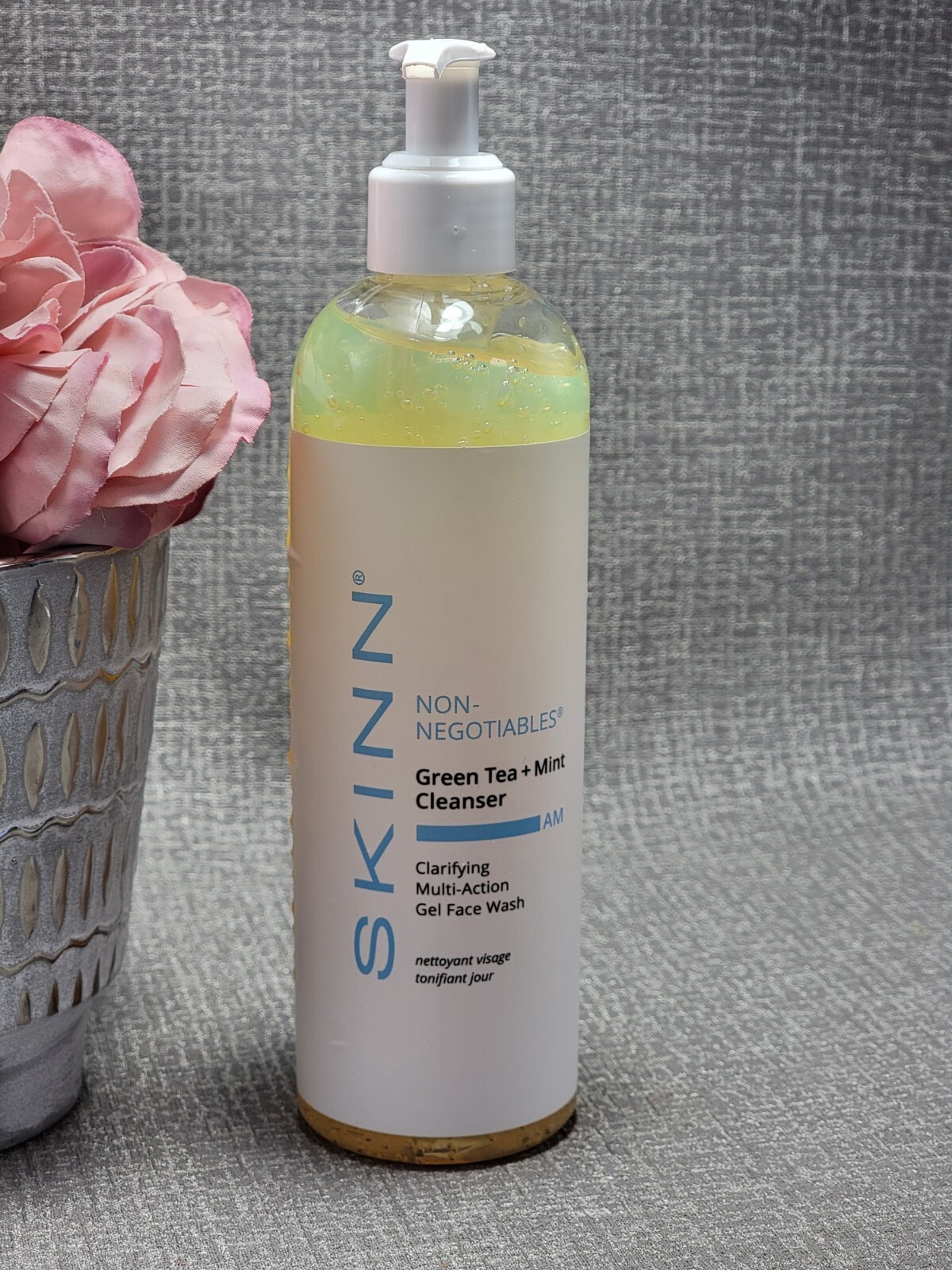 Skinn Non-Negotiables GREEN TEA + MINT Cleanser Clarifying Gel AM Face Wash 12oz