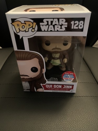 Funko Pop Star Wars 2016 NYCC Exclusive QUI GON JINN #128 LE Funko Pop Star Wars 2016 NYCC Exclusive QUI GON JINN #128 LE