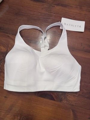 Athleta Advance Bra White , Size 36D (fits B-DD Cup Sizes) New Wth Tags
