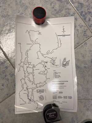 Tech Scuba Divers Cave Maps Laminated In Black Plastic Case