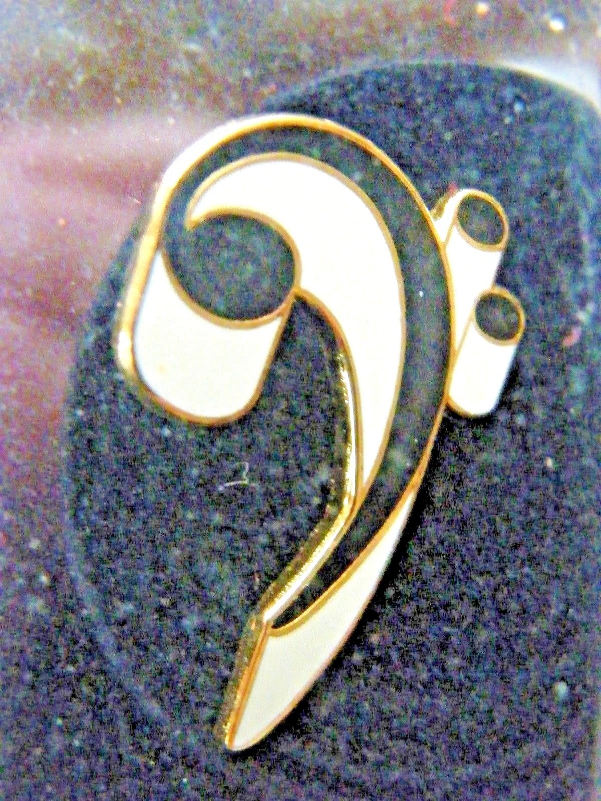 Bass Clef Lapel Pin by Future Primitive - Vintage!