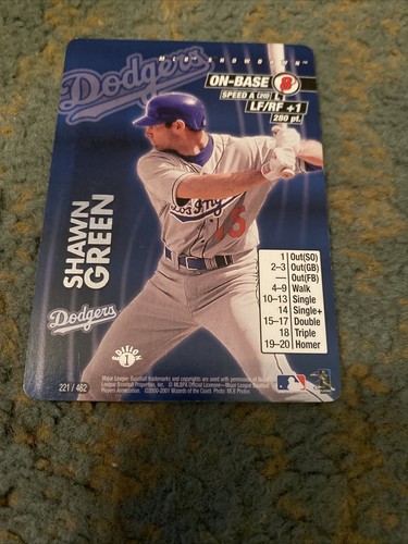 Shawn Green 2001 MLB Showdown Card Los Angeles Dodgers 221