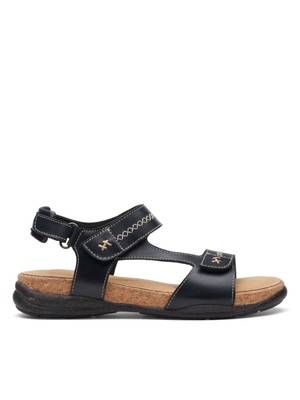 

COLLECTION BY CLARKS Женские черные босоножки Roseville Mae на танкетке с ремешком на пятке, Черный, 26164639