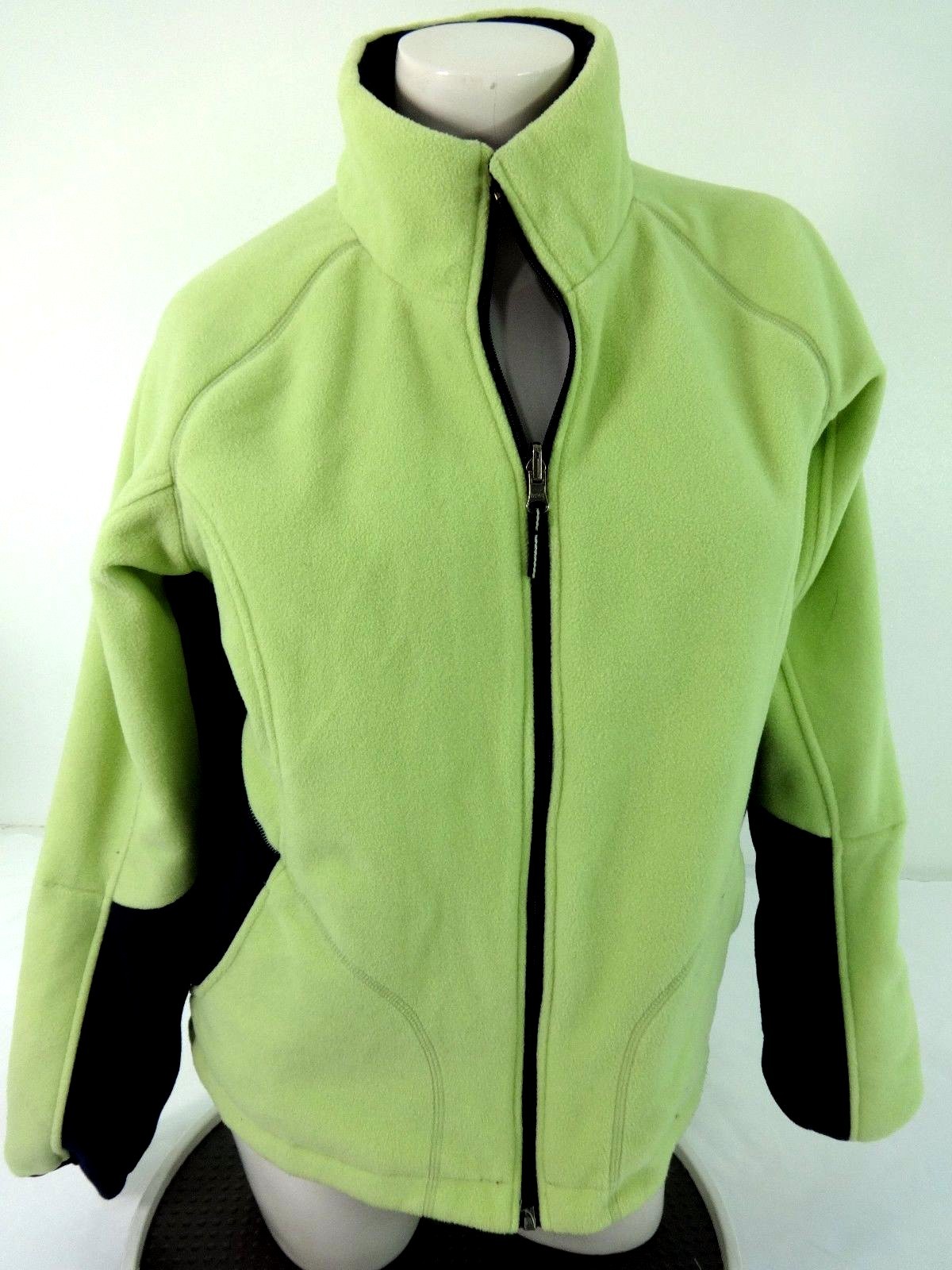 PACIFIC TRAIL WOMEN NAVY & LIME POLYESTER & FLEECE REVERSIBLE JACKET