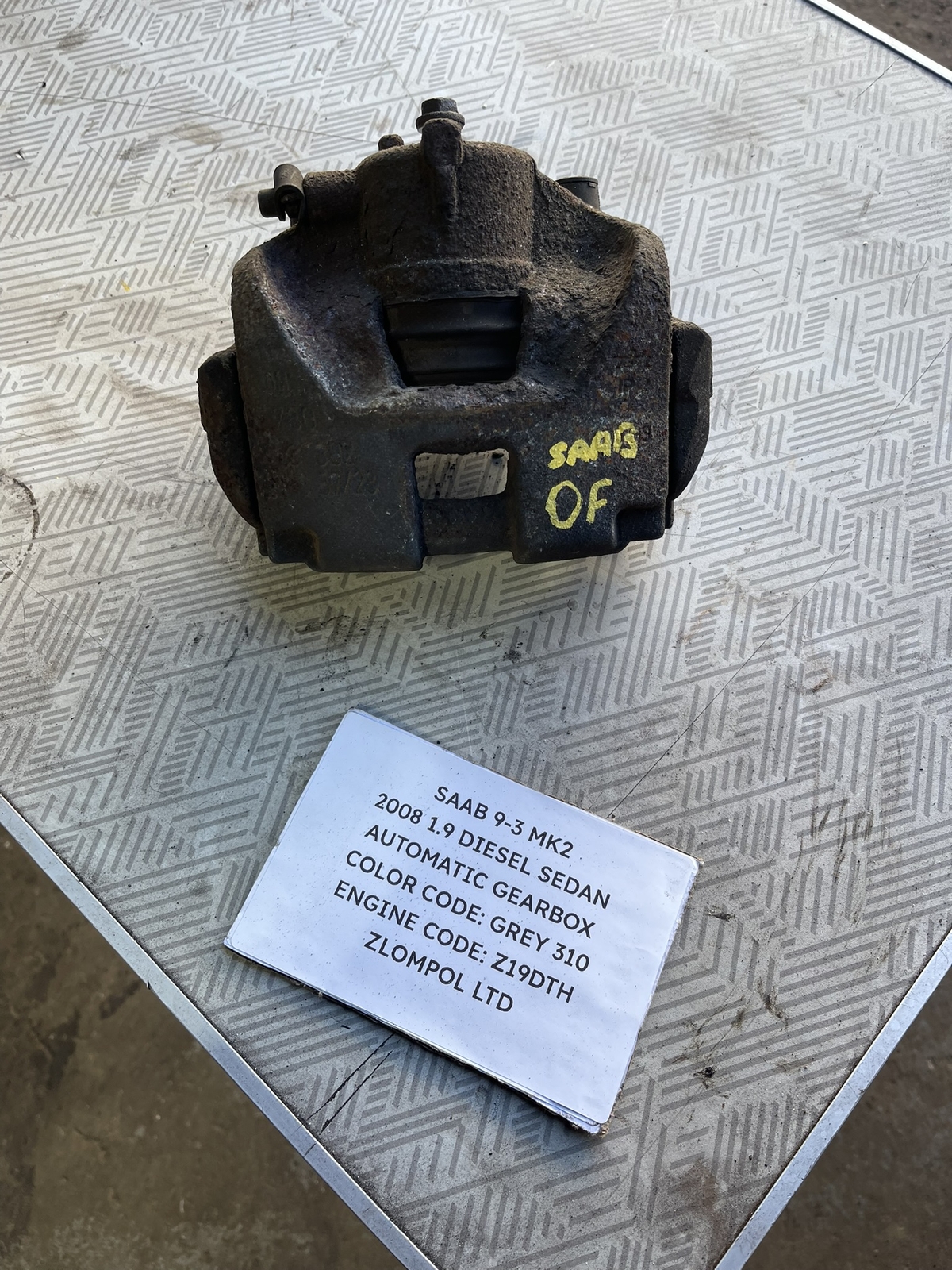 Saab 9-3 Mk2 2008 1.9 Diesel - Off Side Front Brake Caliper