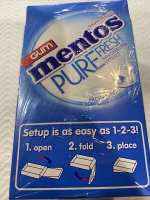 Mentos Pure Fresh Gum,with Green Tea Extract /Sugar Free15 Pieces, 10-count