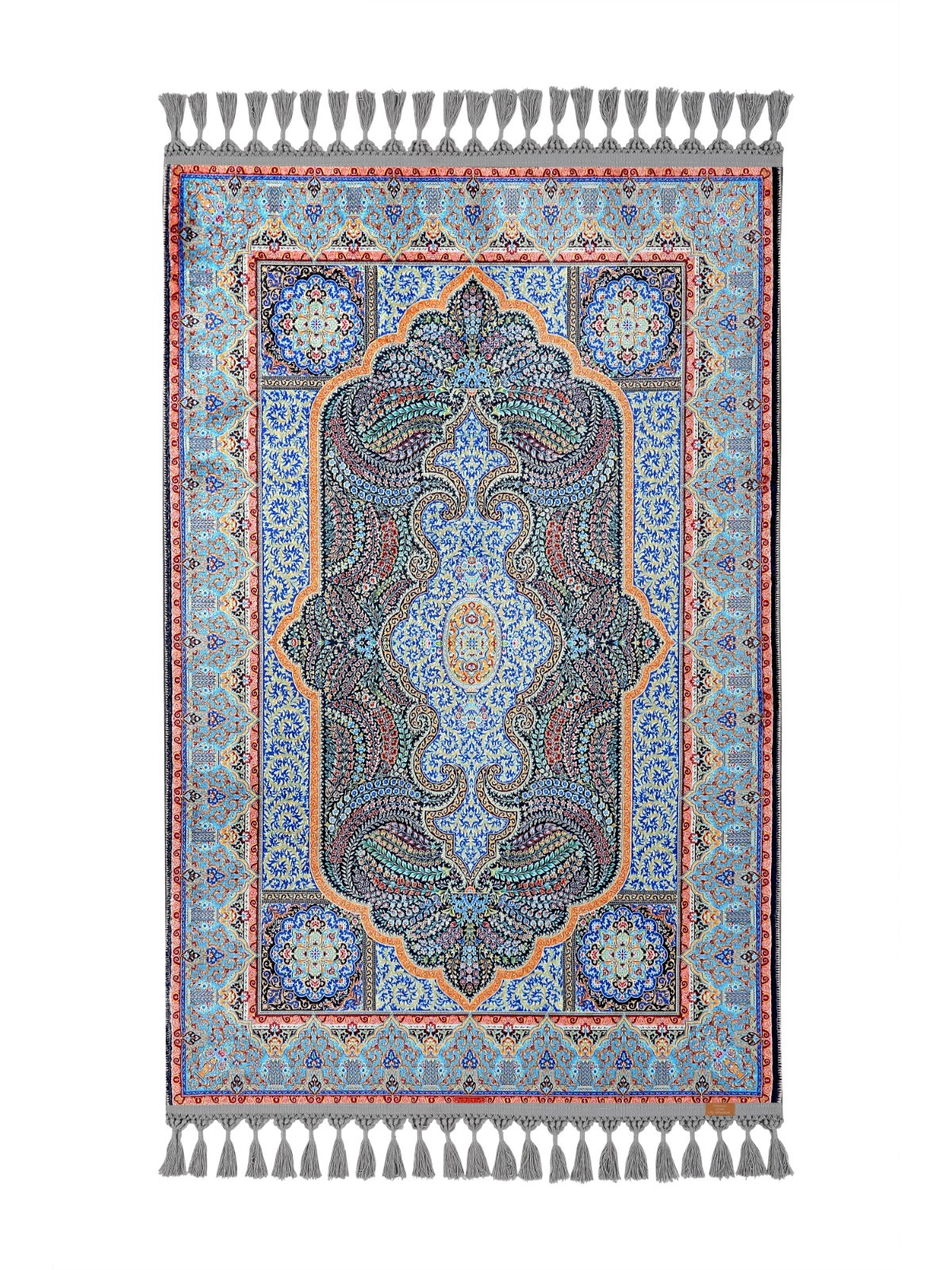 Buy Blue Prayer Rug Silky Soft Islamic Prayer Mat Muslim Turkish Thick Janamaz