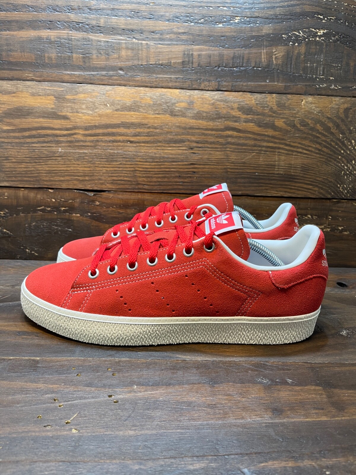 Adidas Stan Smith CS Original Mens Sneakers Suede Red White
