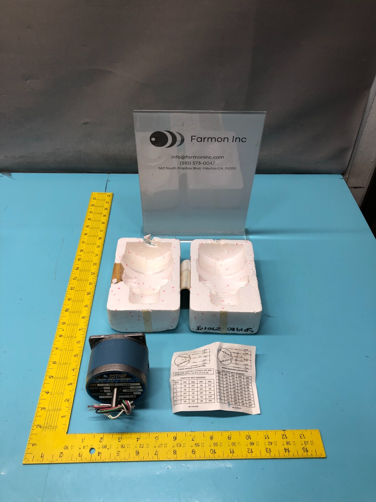 SUPERIOR ELECTRIC SLO-SYN M091-FD09E SYNCHRONOUS STEPPER MOTOR, 148277