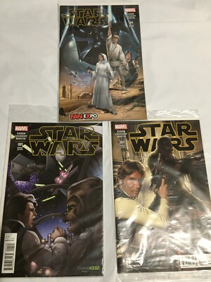 3 Star Wars #001 Exclusive Variant Covers-FanExpo, ThinkGeek, LootCrate MARVEL