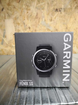 Garmin Fenix 5S Premium Multisport GPS Sports Smart Watch Silver Black Band