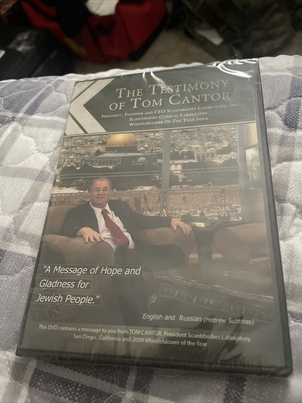 THE TESTIMONY OF TOM CANTOR-President, Founder&Ceo Scantinbodies SEALED DVD