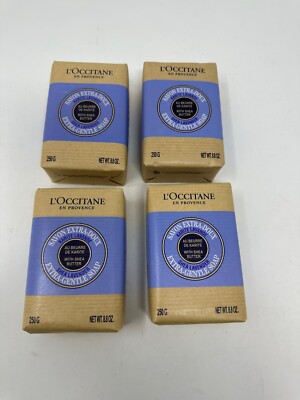 FOUR L'OCCITANE EN PROVENCE SHEA LAVENDER Extra Gentle SOAP8.8OZ SEALED BARS