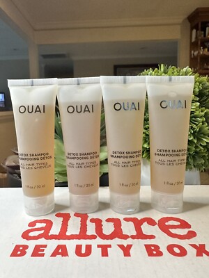 4x OUAI Detox Shampoo Travel Size Tubes 30ml/1oz Each . NWOB.