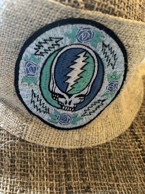 Grateful Dead Fair Trade 100% Hemp Sun Hat Turquoise Stealie New W/Tags Nepal