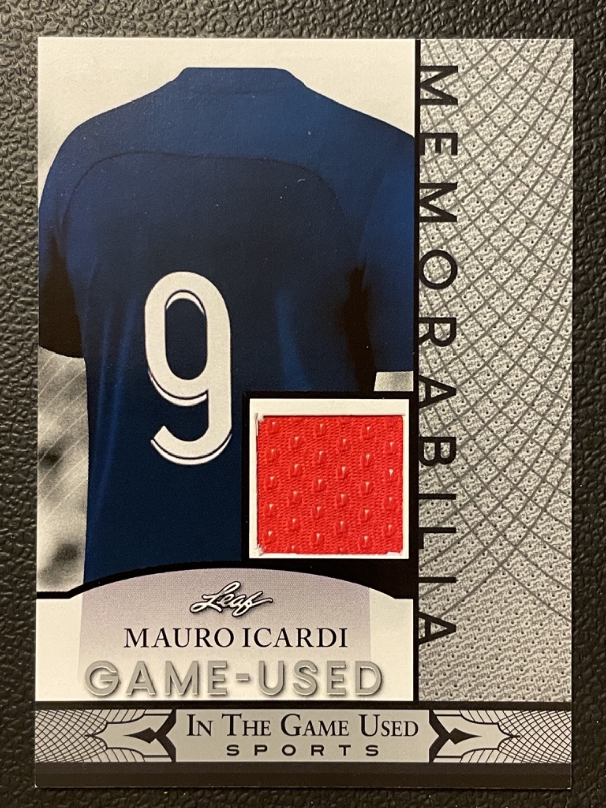 2024 Leaf In The Game Used Memorabilia Silver Mauro Icardi Jersey