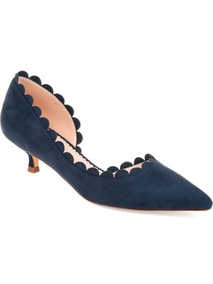 

JOURNEE COLLECTION Женские темно-синие туфли-лодочки без шнуровки Dorsay Taavi Toe Kitten Heel Slip On, Navy, TAAVI-PUMP