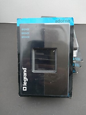 Legrand Adorne AWP1G2BR10 Plastic Bronze 1-Gang Screwless Wall Plate New NIP