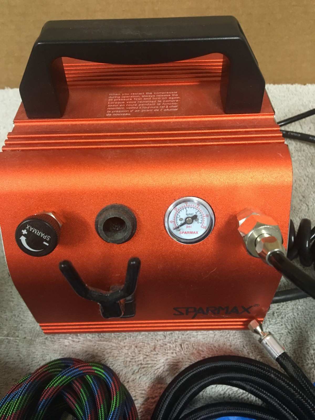 Sparmax AC-27 Airbrush Compressor With Paasche Airbrush, Hoses, and many extras