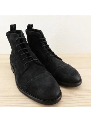 

ALLSAINTS Мужские черные кожаные ботинки Harland с круглым носком на блочном каблуке и шнуровке, Черный, ZM0106