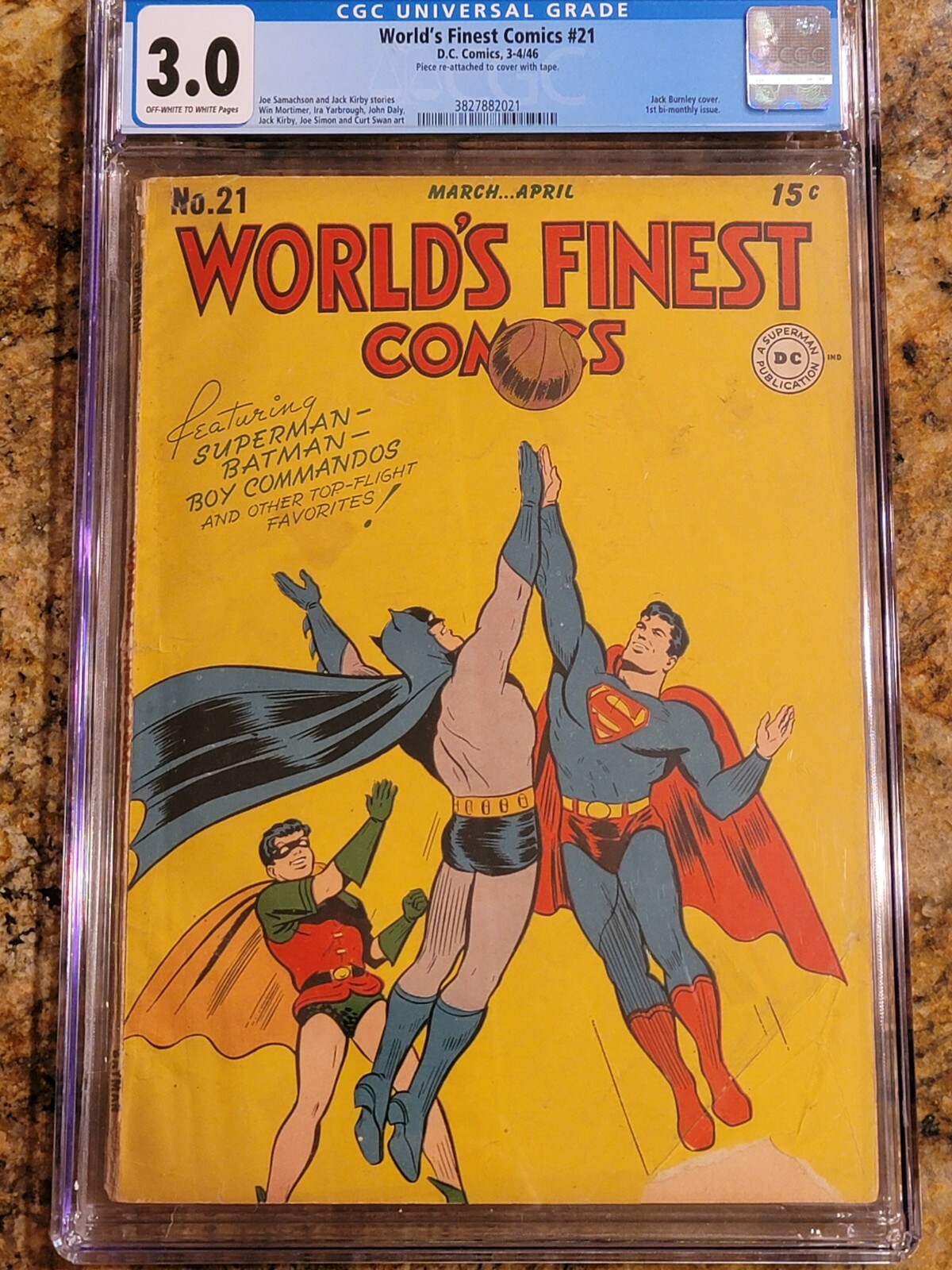 1946 DC Comics World's Finest Comics 21 Batman Superman CGC
