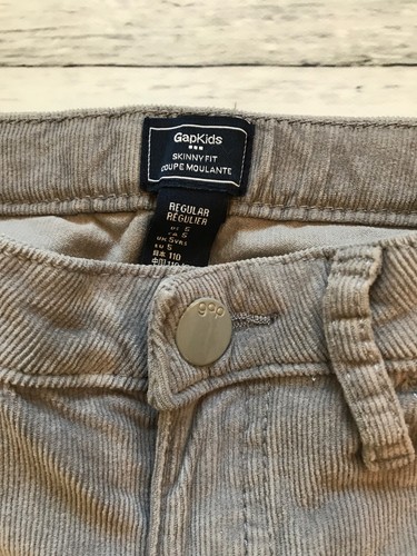 NWT Gap Kids Gray Corduroy Skinny Fit Pants 5 Y