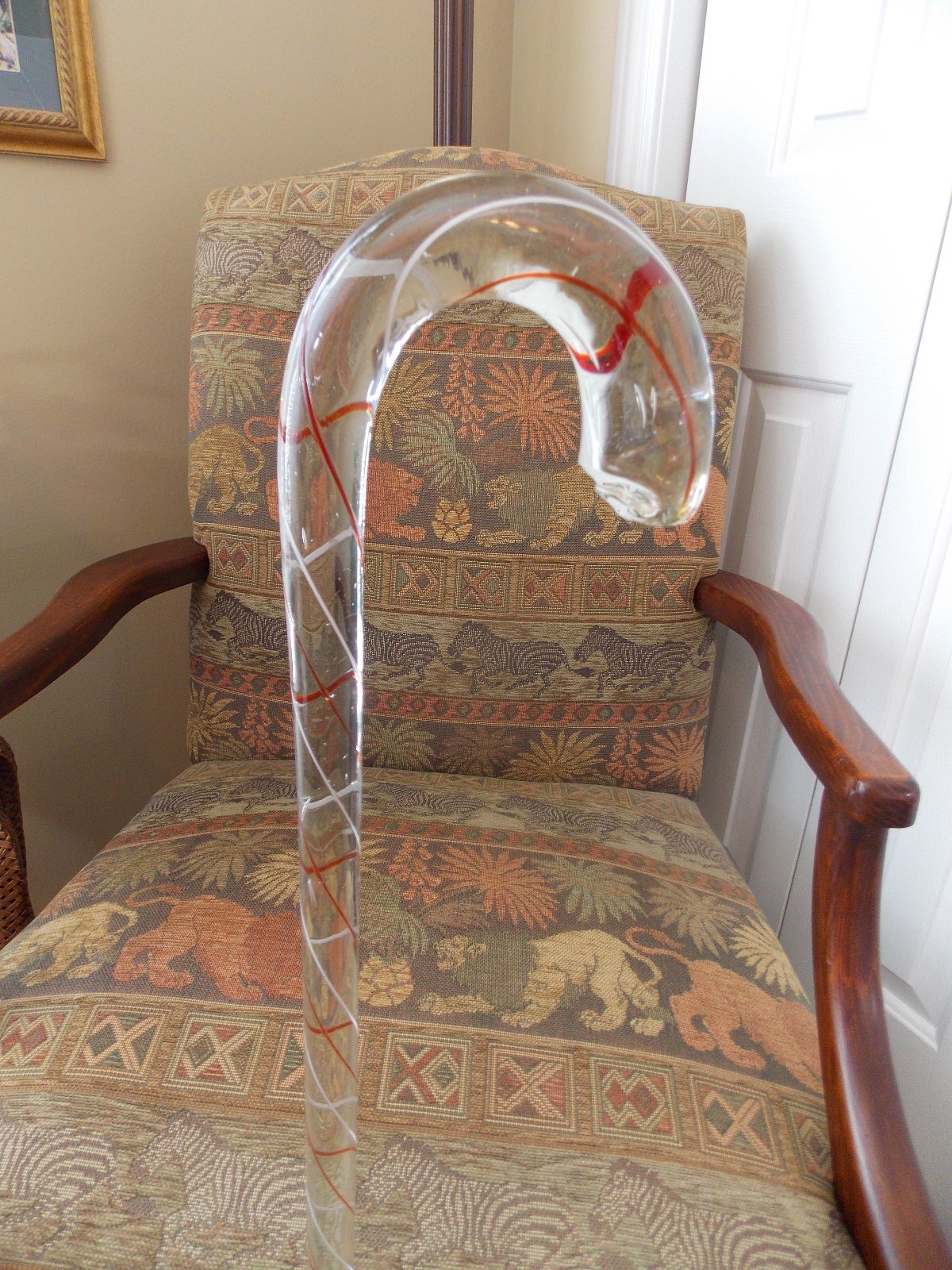 A Very Rare, True Victorian Decorated Crystal Cane, Flawless & Massive 37