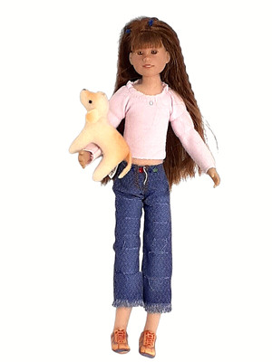 ONLY HEARTS CLUB DOLL ''OLIVIA HOPE & DOG'' SNIFF DOLL NEW RETIRED DOLL 2004 8.5''
