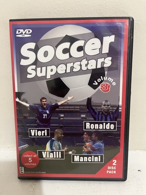 Soccer Superstars Vol 3 (DVD 2002) Ronaldo, Virtual, Vialli, Mancini New 2 Discs