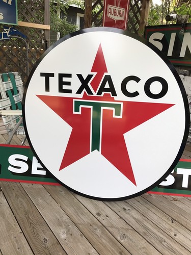 Antique Vintage Old Style Texaco Gas Oil Sign! 40"!